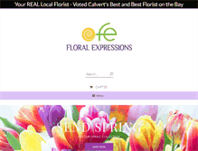 Tablet Screenshot of calvertflorist.com